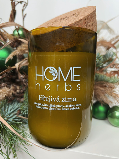 Hřejivá zima - tmavě zelená